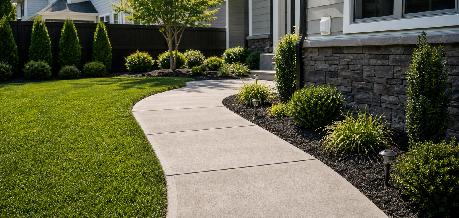 Concrete walkway detail