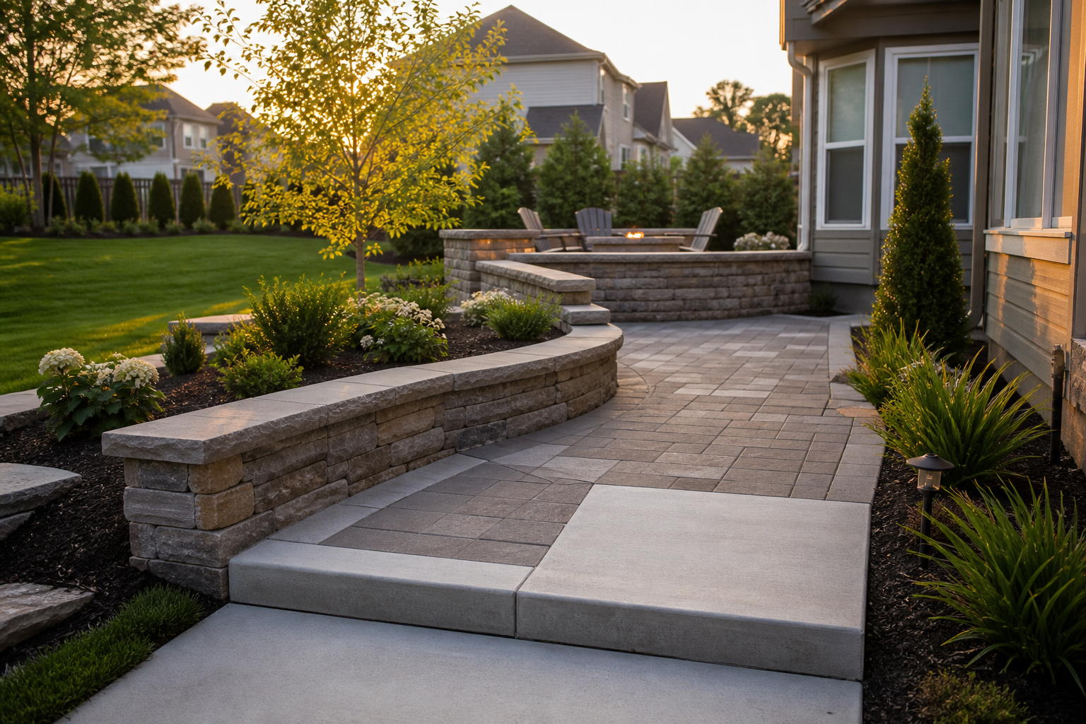 Hardscape wall feature